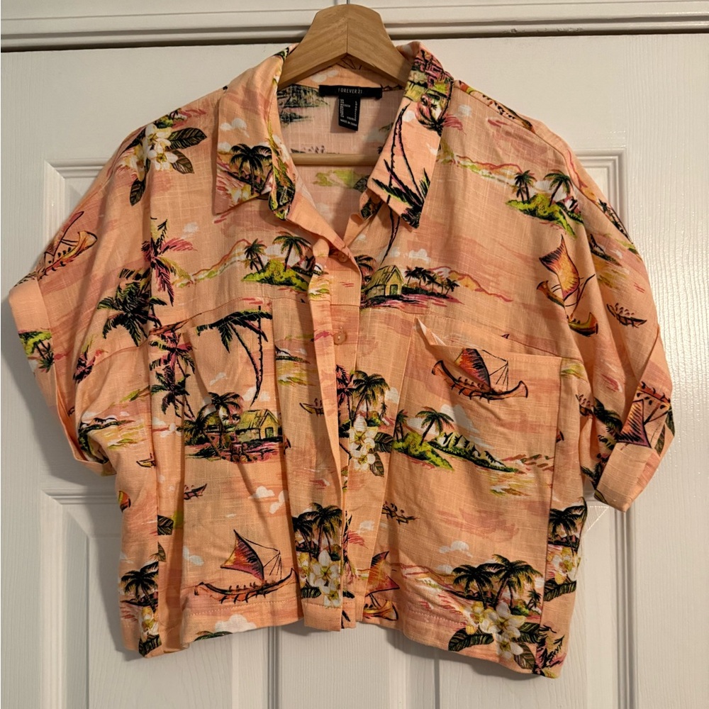 Forever 21 Pink Floral  Print Top